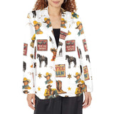 Baha Ranch Vintage Cowboy Collage Western Women's Blazer - Baha Ranch Western Wear - Flyclothing LLC