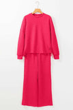 High-Low Round Neck Top and Pants Set - Trendsi - Flyclothing LLC