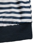 Striped Off-Shoulder Ribbon Accent Sweatshirt - Trendsi - Flyclothing LLC