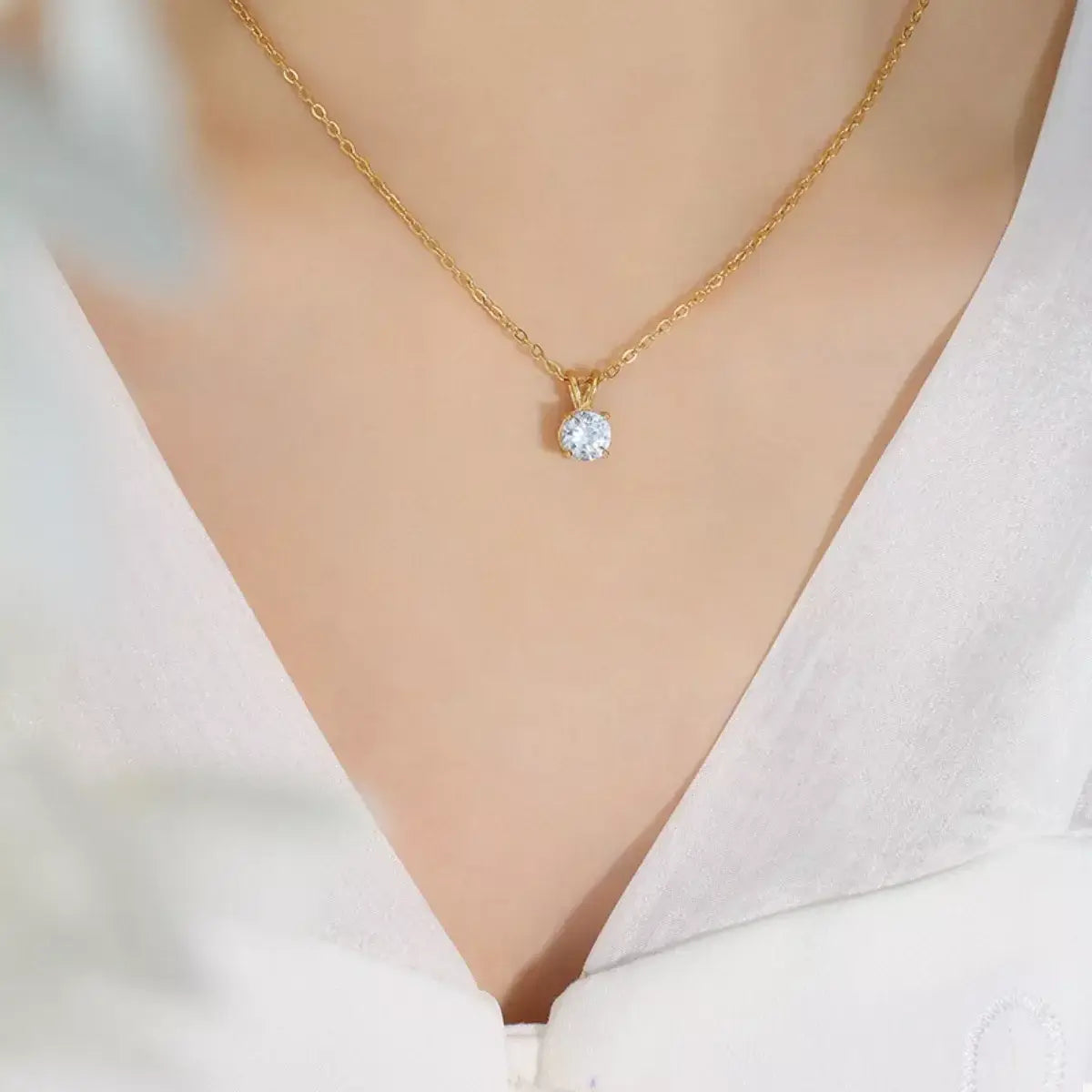 18K Gold-Plated Pendant Necklace - Trendsi - Flyclothing LLC
