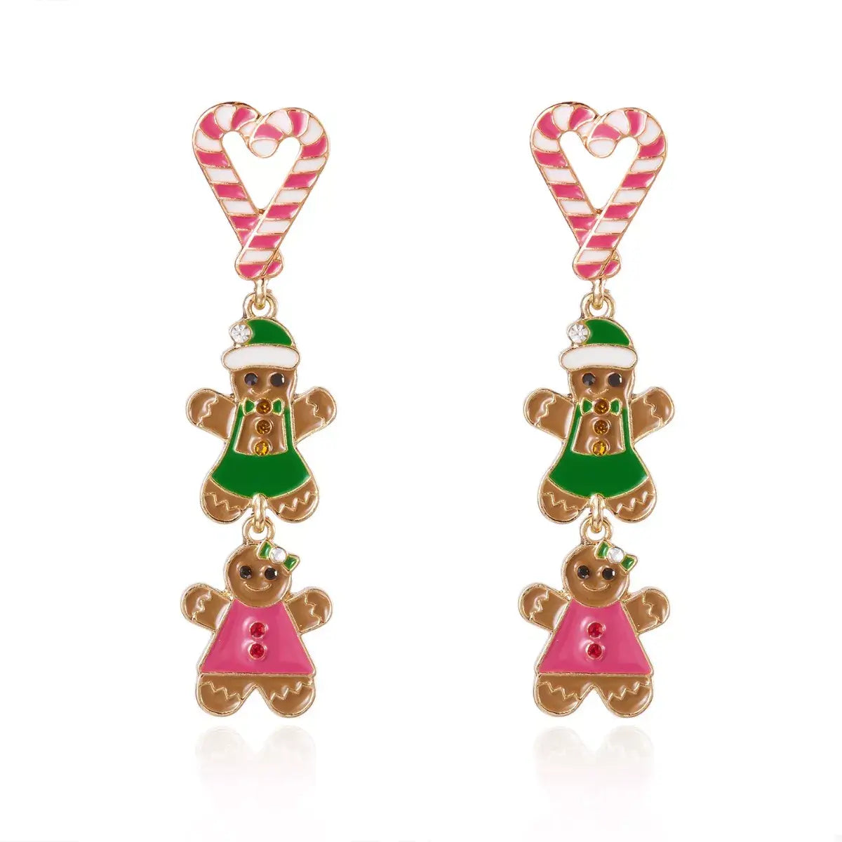 Christmas Gingerbread Drop Earrings - Trendsi - Flyclothing LLC