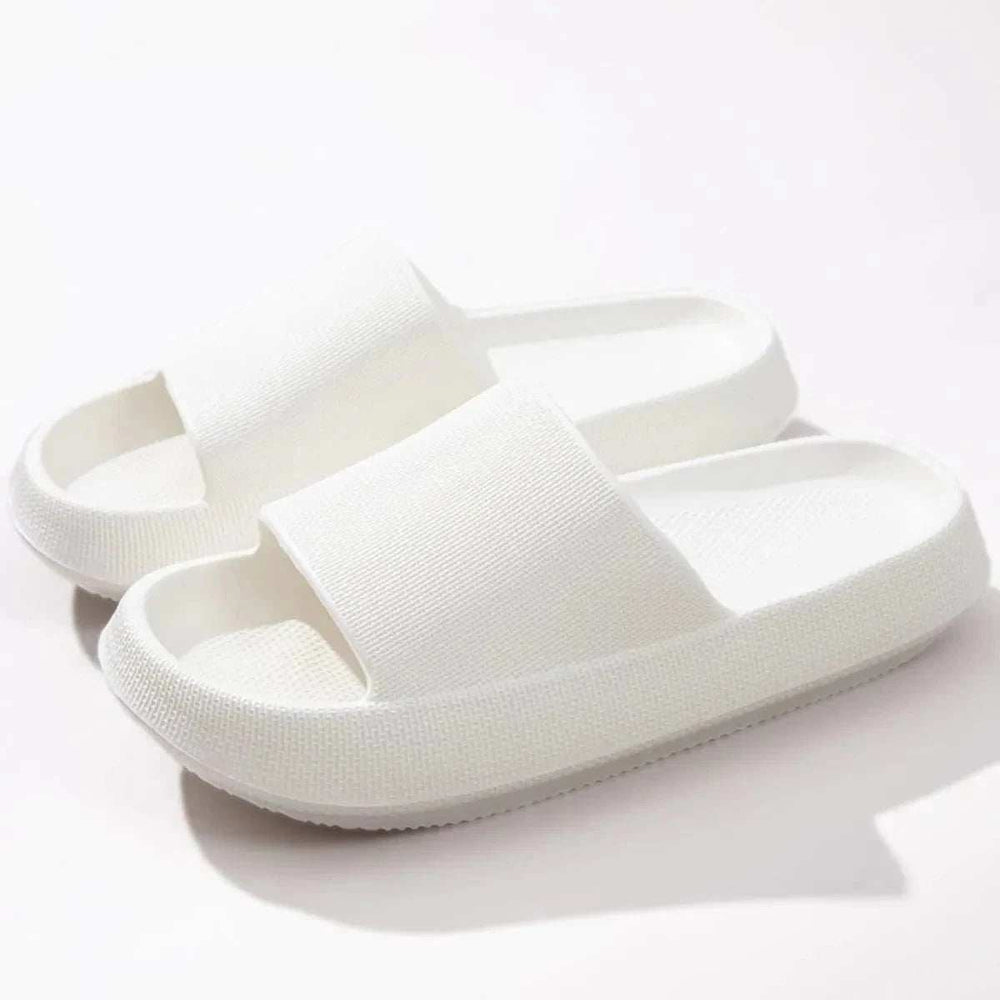 Open Toe Platform Slippers - Trendsi - Flyclothing LLC