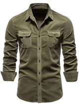 Men's Full Size Button Down Collared Neck Shirt Plus Size - Trendsi - Flyclothing LLC