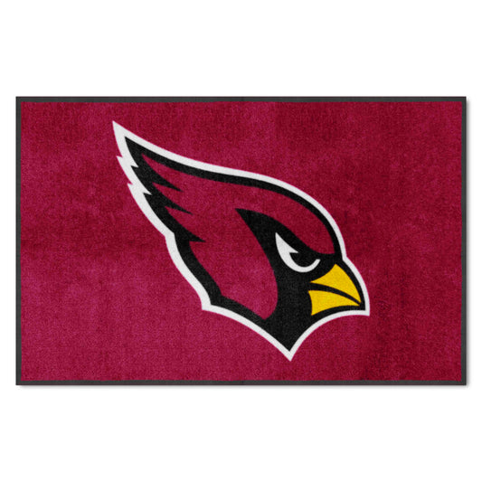 Arizona Cardinals 4X6 High-Traffic Mat with Durable Rubber Backing - Landscape Orientation - Arizona Cardinals