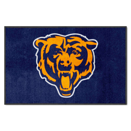 Chicago Bears 4X6 High-Traffic Mat with Durable Rubber Backing - Landscape Orientation - Chicago Bears