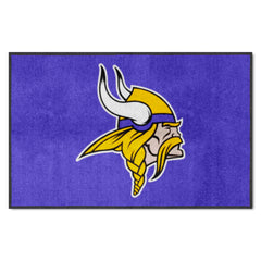 Minnesota Vikings 4X6 High-Traffic Mat with Durable Rubber Backing - Landscape Orientation