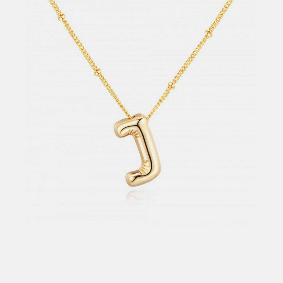 Gold-Plated Letter Pendant Necklace - Trendsi - Flyclothing LLC
