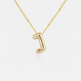 Gold-Plated Letter Pendant Necklace - Trendsi - Flyclothing LLC