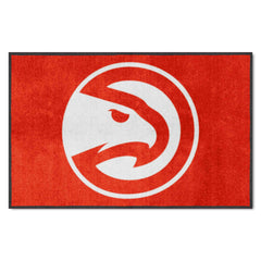 Atlanta Hawks 4X6 High-Traffic Mat with Durable Rubber Backing - Landscape Orientation - Atlanta Hawks
