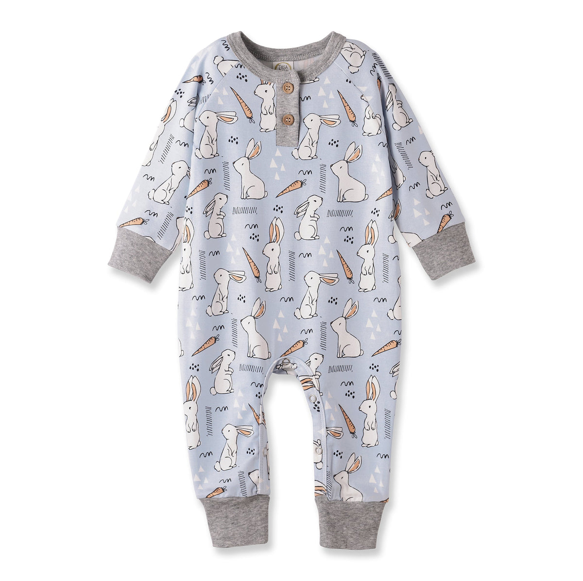 Cottontail Crew Bamboo Henley Easter Romper for Baby - Tesa Babe - Flyclothing LLC