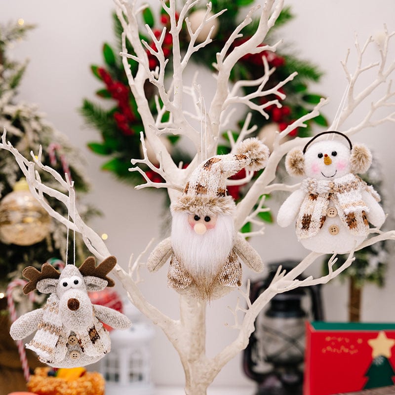 Santa Snowman Reindeer Hanging Ornament - Trendsi