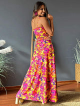 Twisted Printed V-Neck Cami Dress - Trendsi - Flyclothing LLC