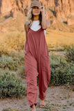 Double Take V-Neck Sleeveless Jumpsuit with Pocket - Trendsi - Flyclothing LLC