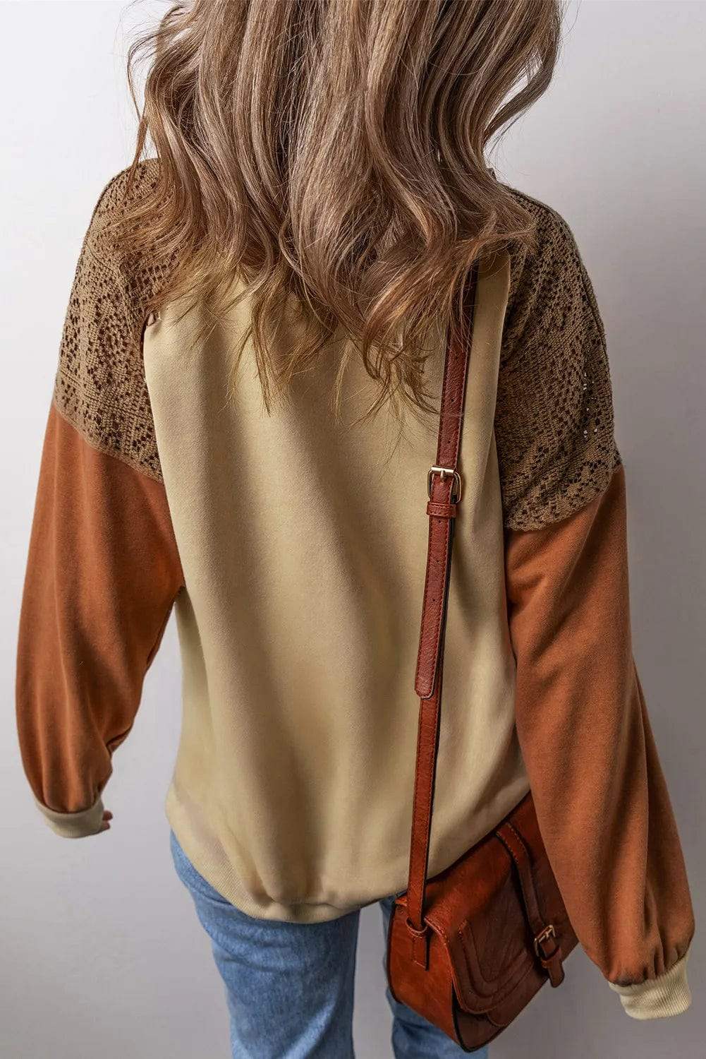 Color Block Long Sleeve Sweatshirt - Trendsi - Flyclothing LLC