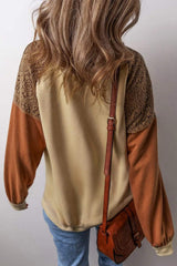 Color Block Long Sleeve Sweatshirt - Trendsi - Flyclothing LLC