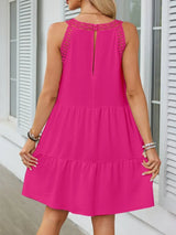 Ruffled Hem Lace Sleeveless Dress - Trendsi - Flyclothing LLC