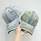 Distressed Adjustable Baseball Cap - Trendsi - Flyclothing LLC