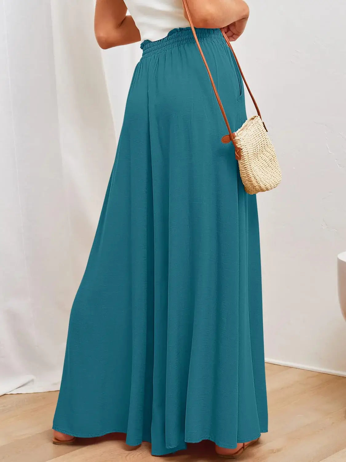 Wide Leg Pants with Pockets - Trendsi - Flyclothing LLC