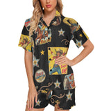 Baha Ranch Vintage Cowgirl Collage Western Pajama Set - Baha Ranch Western Wear - Flyclothing LLC