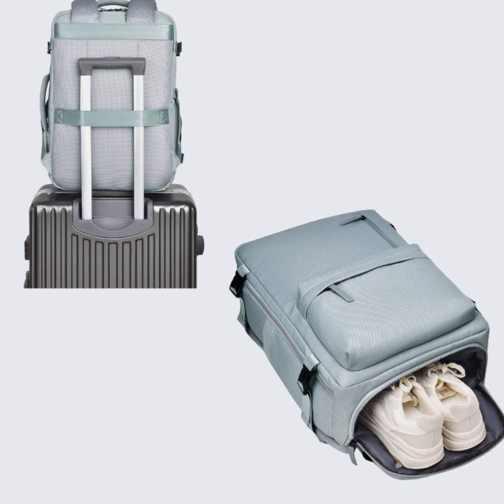 Oxford Cloth Side Pockets Backpack Bag with Handles - Trendsi - Flyclothing LLC