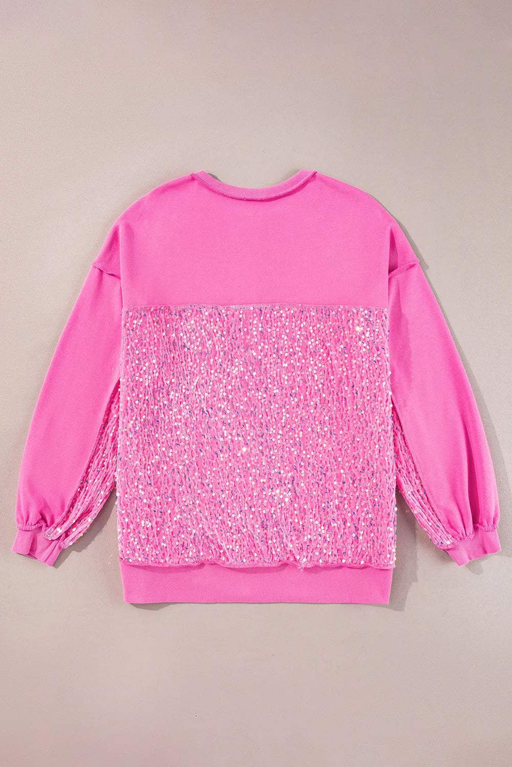Sequin Half Button Long Sleeve Sweatshirt - Trendsi - Flyclothing LLC