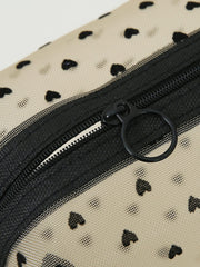 4- Piece Heart Polyester Storage Bag - Trendsi