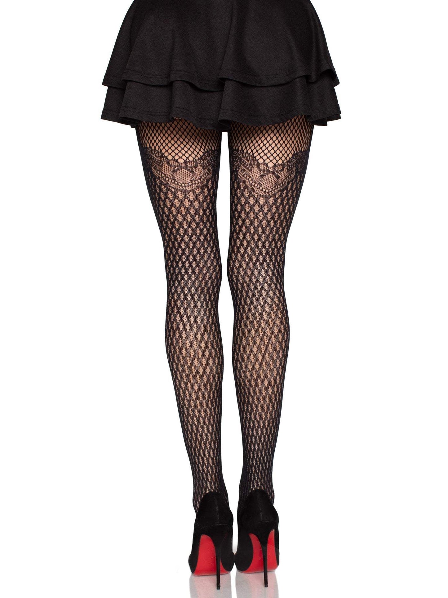 Gilded Grid Net Tights