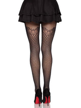 Gilded Grid Net Tights