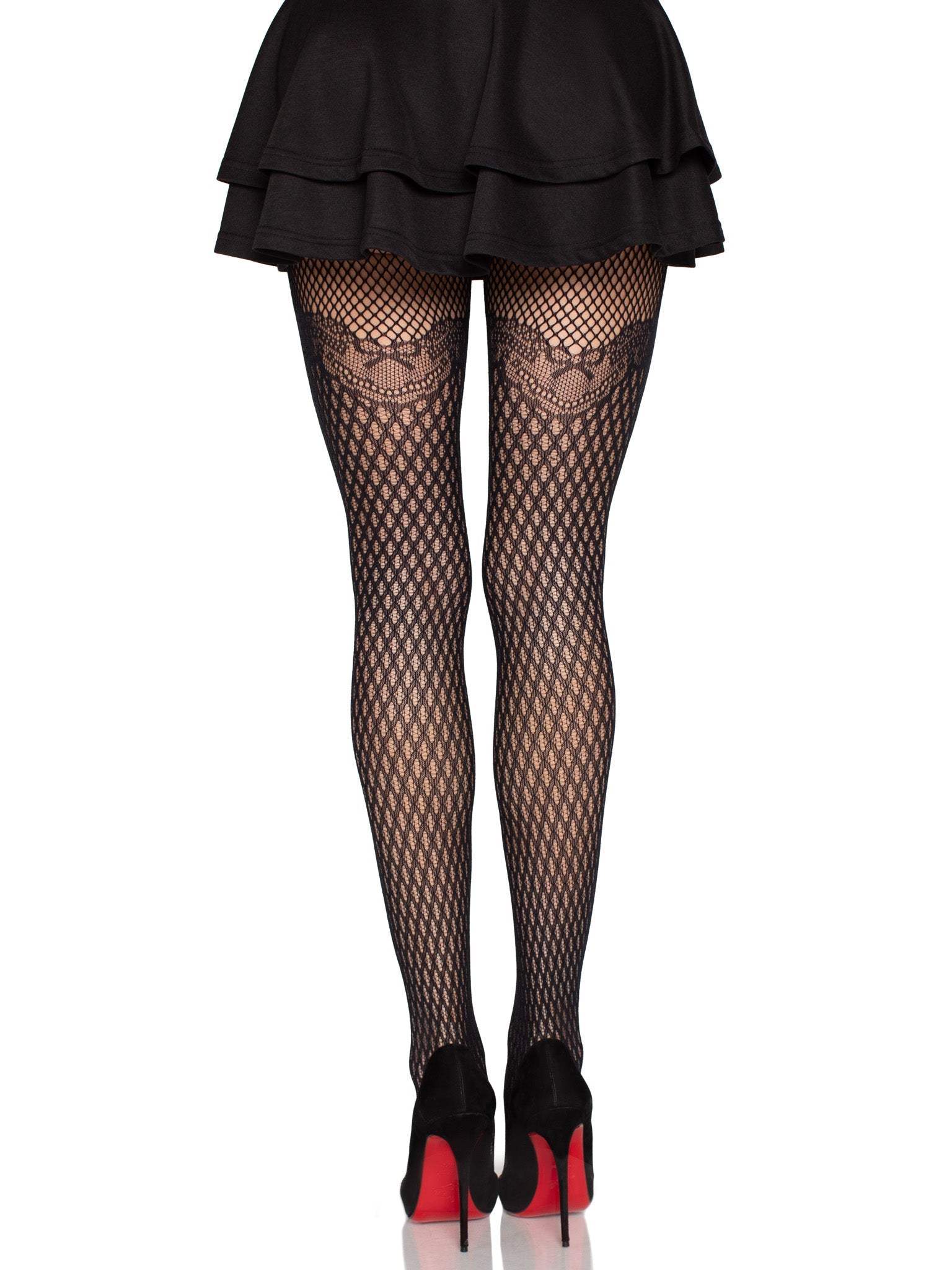 Gilded Grid Net Tights