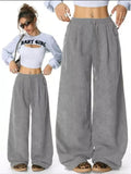 Casual Corduroy Wide Leg Pants - Trendsi - Flyclothing LLC
