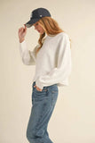 Mable Round Neck Dolman Sleeve Cropped Sweater - Trendsi - Flyclothing LLC