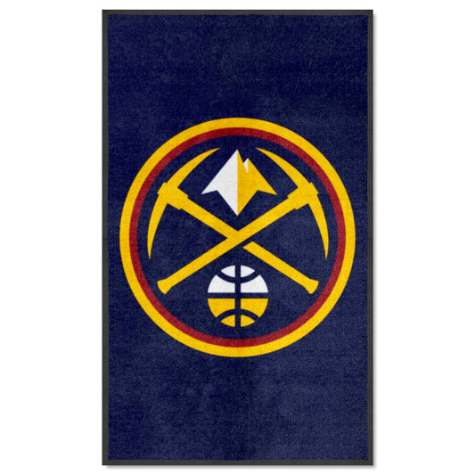 Denver Nuggets 3X5 High-Traffic Mat with Durable Rubber Backing - Portrait Orientation - Denver Nuggets