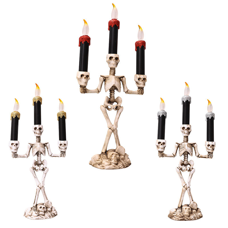 Halloween Three candles skeletons decoration - My Store - Flyclothing LLC