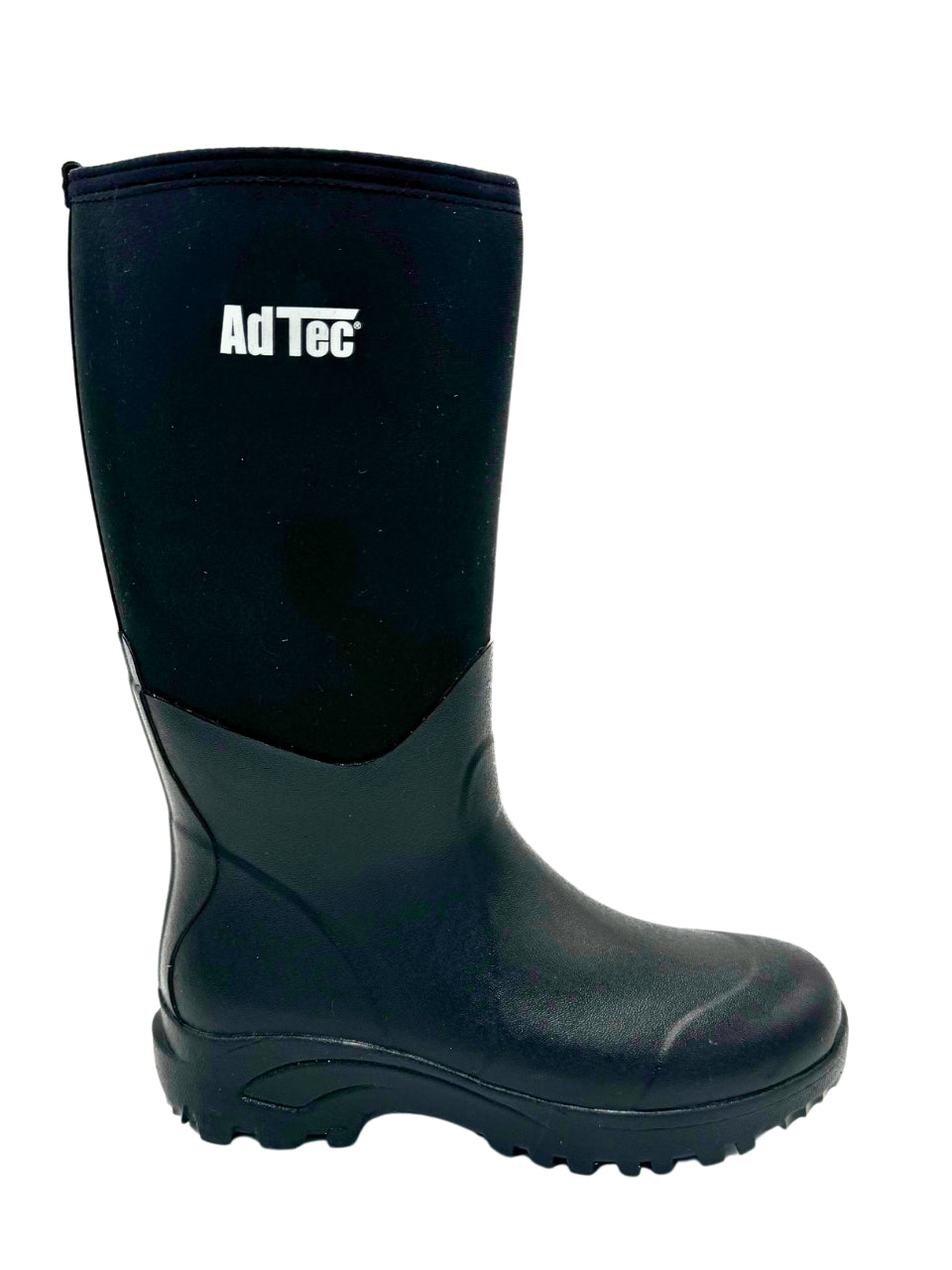Rubber Boots: Men's 14" Neoprene/Rubber Boot- Black [Soft Toe] 9913SF - AdTec - Flyclothing LLC