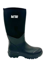 Rubber Boots: Men's 14" Neoprene/Rubber Boot- Black [Soft Toe] 9913SF - AdTec - Flyclothing LLC