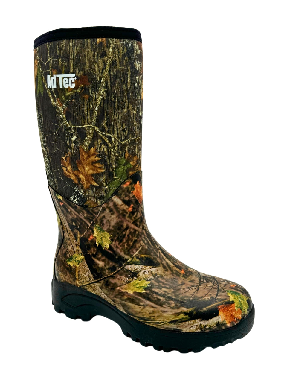 adtec marshland mens 14 neoprene rubber boot camo print