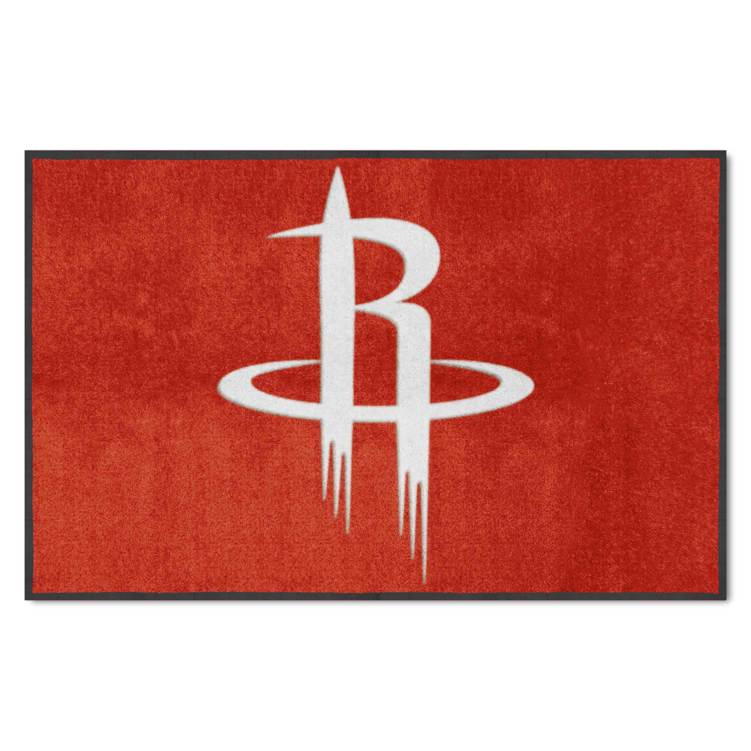 Houston Rockets 4X6 High-Traffic Mat with Durable Rubber Backing - Landscape Orientation - Houston Rockets