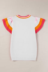 Color Block Round Neck Knit Top - Trendsi - Flyclothing LLC