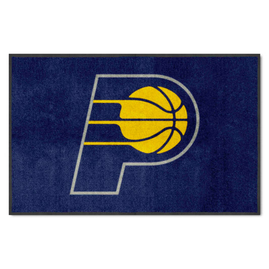 Indiana Pacers 4X6 High-Traffic Mat with Durable Rubber Backing - Landscape Orientation - Indiana Pacers