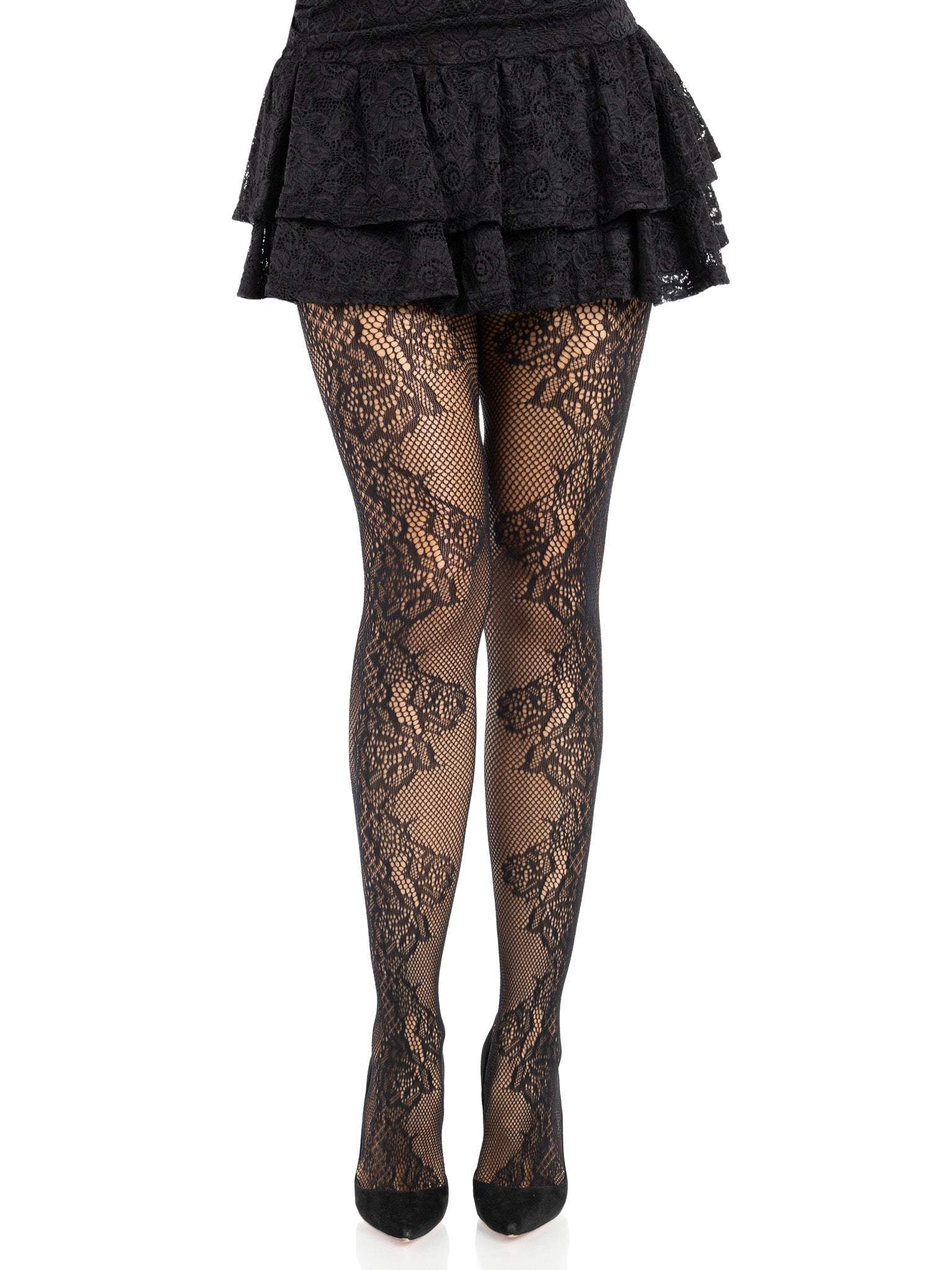 Fleurine Eyelet Lace Tights
