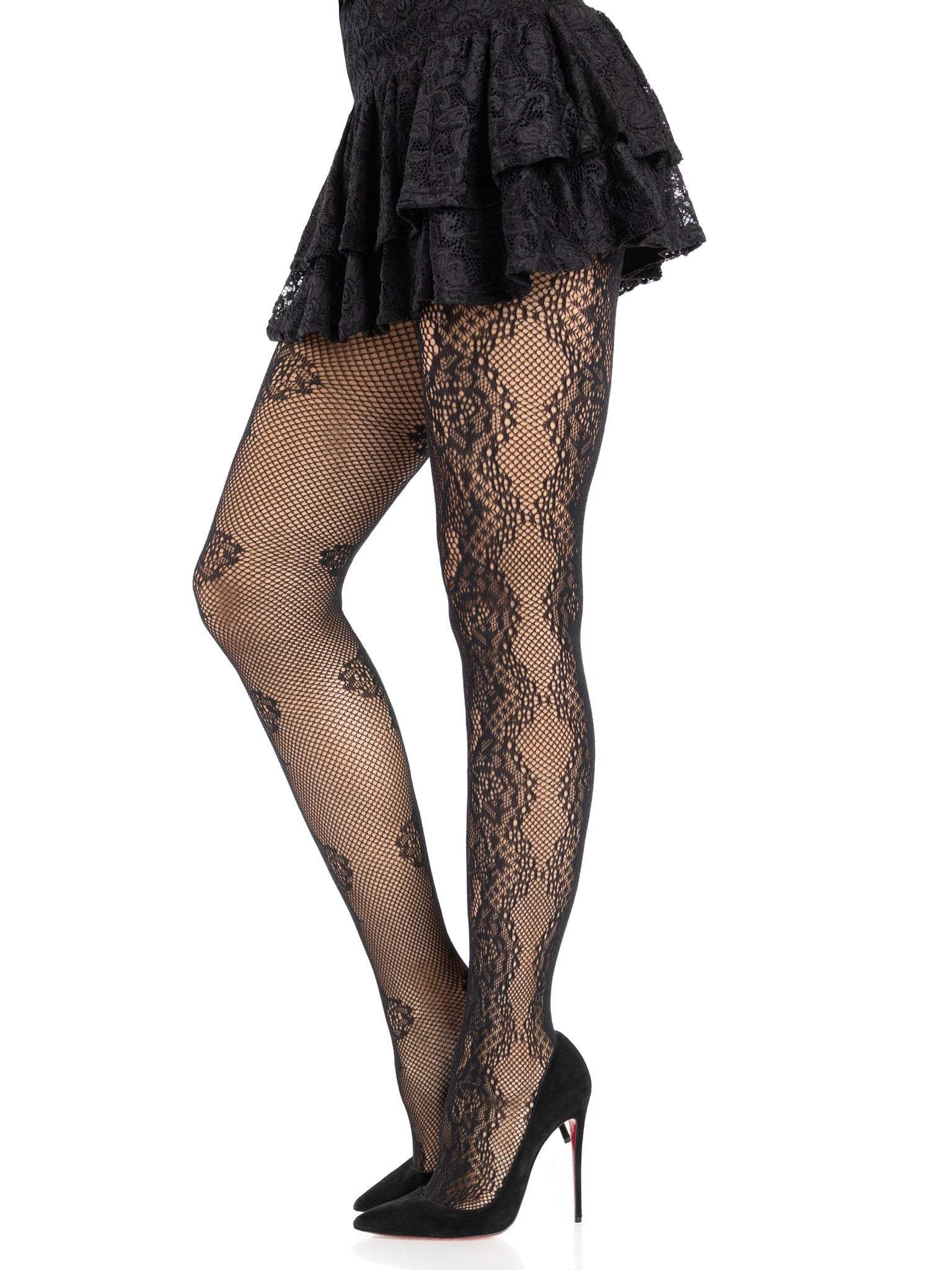 Fleurine Eyelet Lace Tights