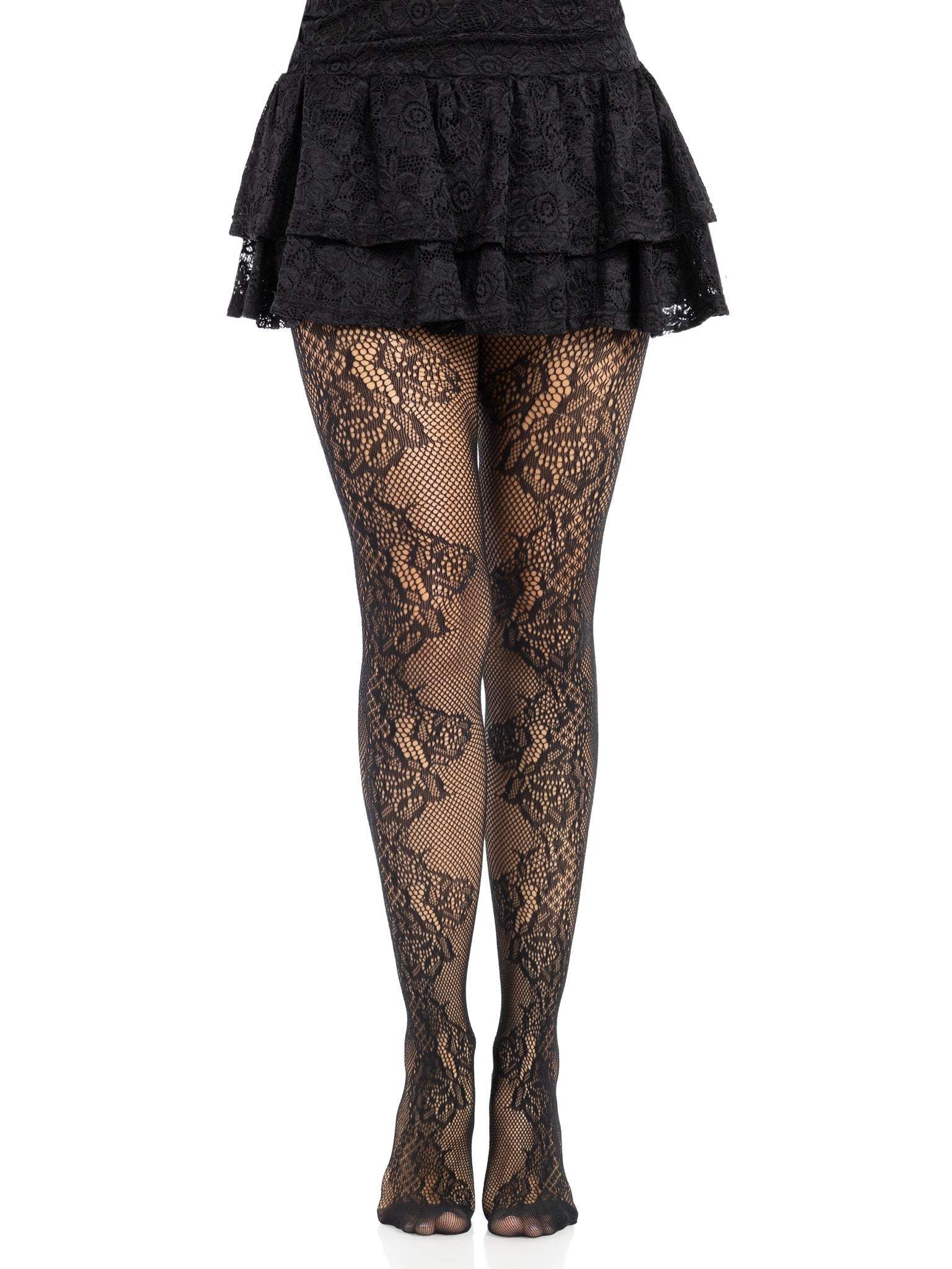 Fleurine Eyelet Lace Tights