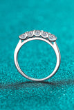 925 Sterling Silver Moissanite Ring - Trendsi