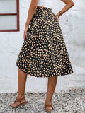 Tied Slit Printed Skirt - Trendsi - Flyclothing LLC