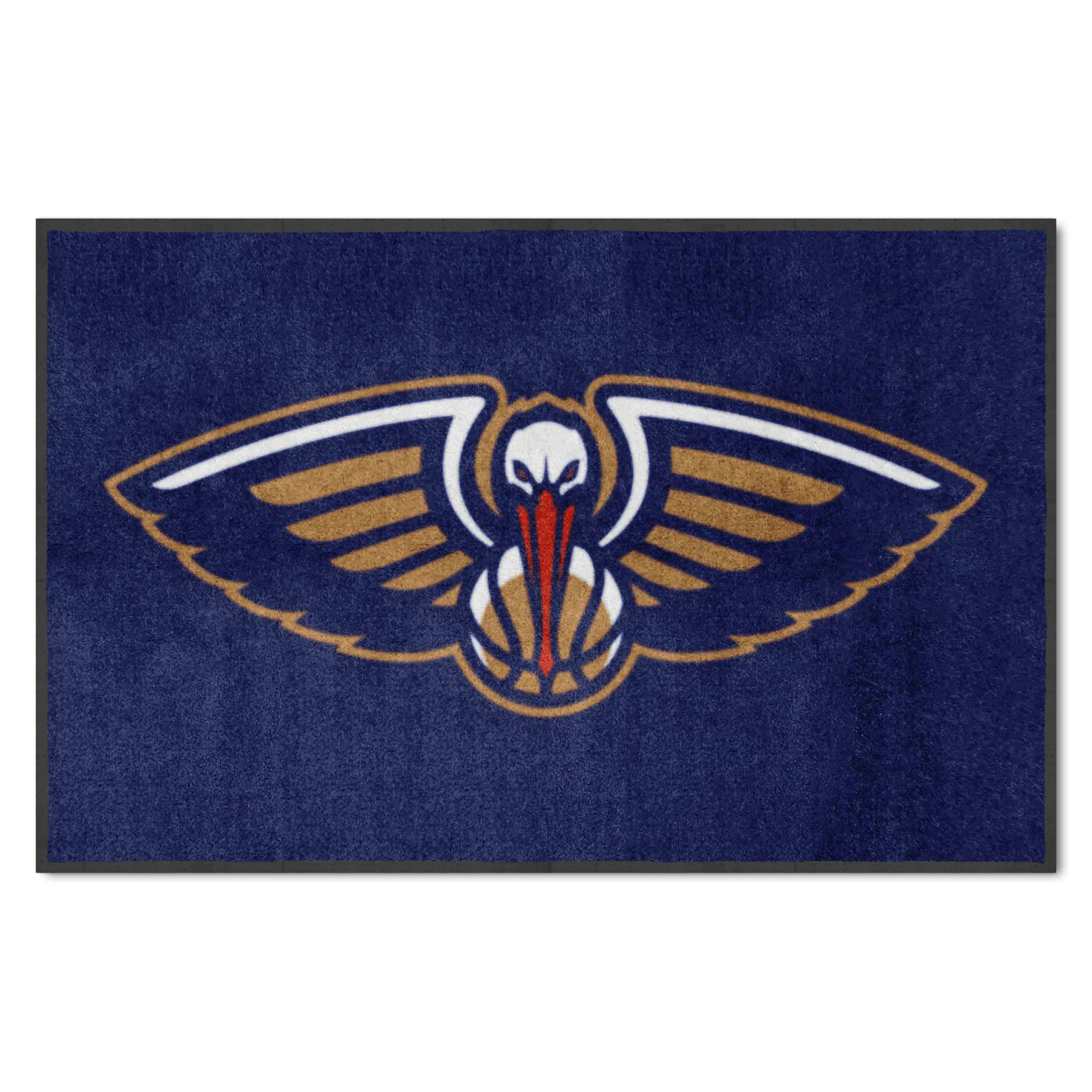 New Orleans Pelicans 4X6 High-Traffic Mat with Durable Rubber Backing - Landscape Orientation - New Orleans Pelicans