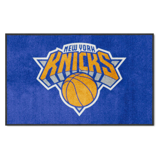 New York Knicks 4X6 High-Traffic Mat with Durable Rubber Backing - Landscape Orientation - New York Knicks