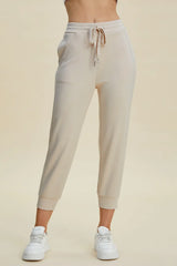 Basic Bae Full Size Air Scuba Drawstring High Waist Cropped Pants - ShopBasicbae - Flyclothing LLC