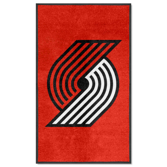 Portland Trail Blazers 3X5 High-Traffic Mat with Durable Rubber Backing - Portrait Orientation - Portland Trail Blazers