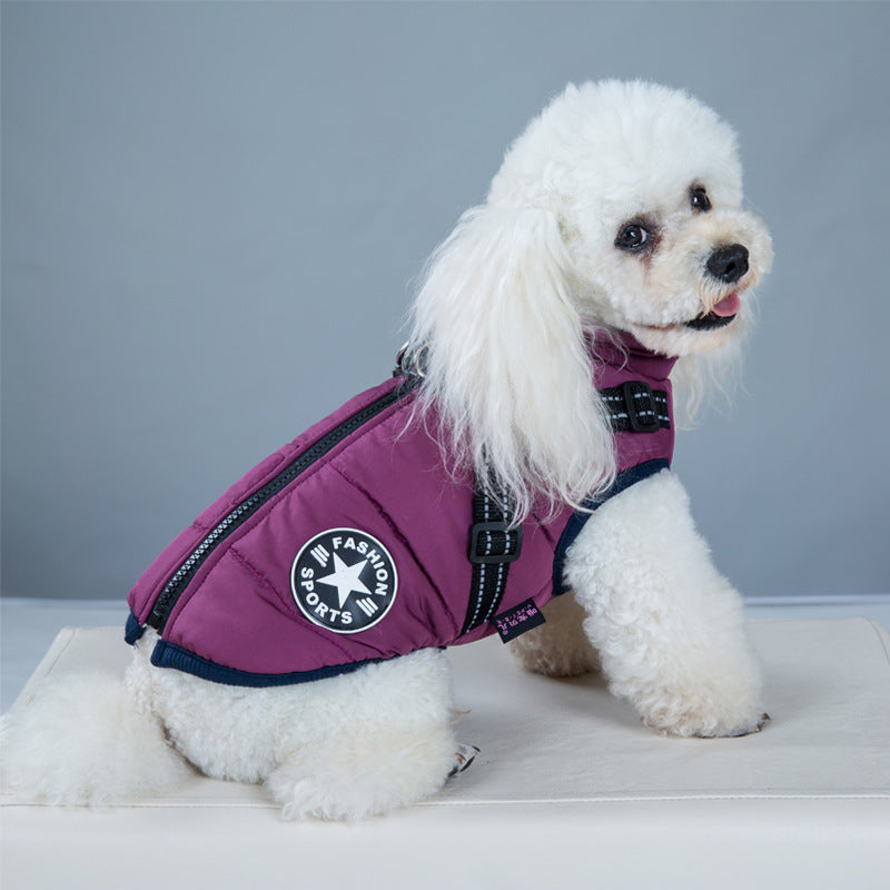 Waterproof Dog Clothes Winter Dog Coat With Harness Warm Pet Clothing Big Dog Jacket Chihuahua Labrador Coat Costume - My Store - Flyclothing LLC