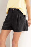 HYFVE High Waist Pleated Linen Shorts - Trendsi - Flyclothing LLC